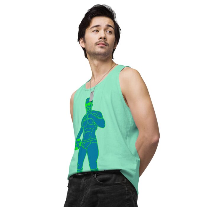 Men’s premium tank top - Pop Art Soccer Player - Image 59