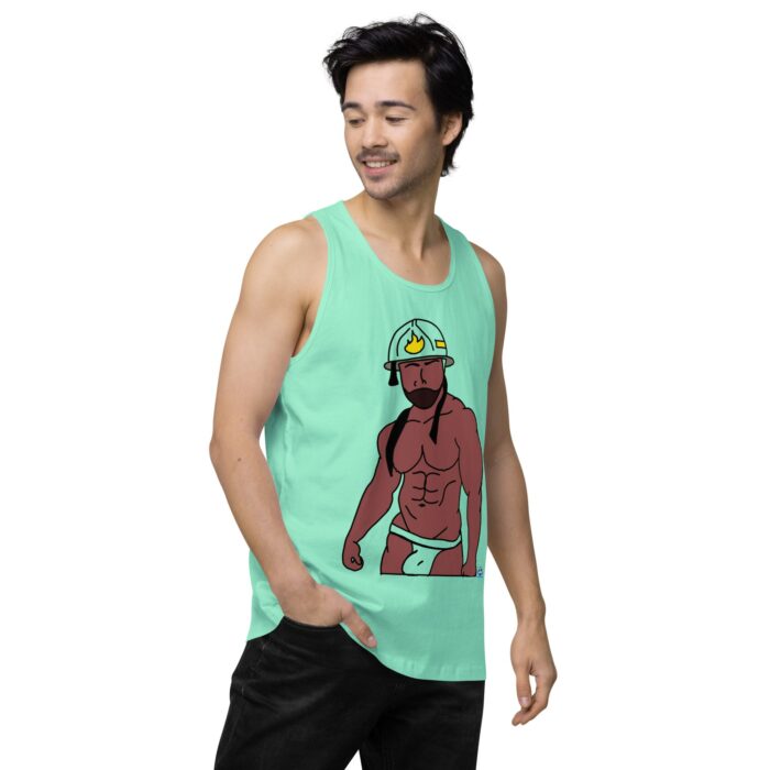 Men’s premium tank top - Fireman - Image 58