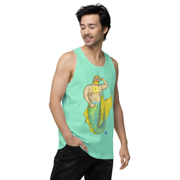Men’s premium tank top - MerCub Yellow - Image 58