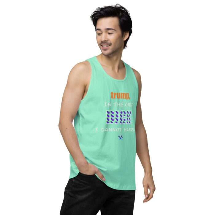 Men’s premium tank top - trump is a dick - Image 58