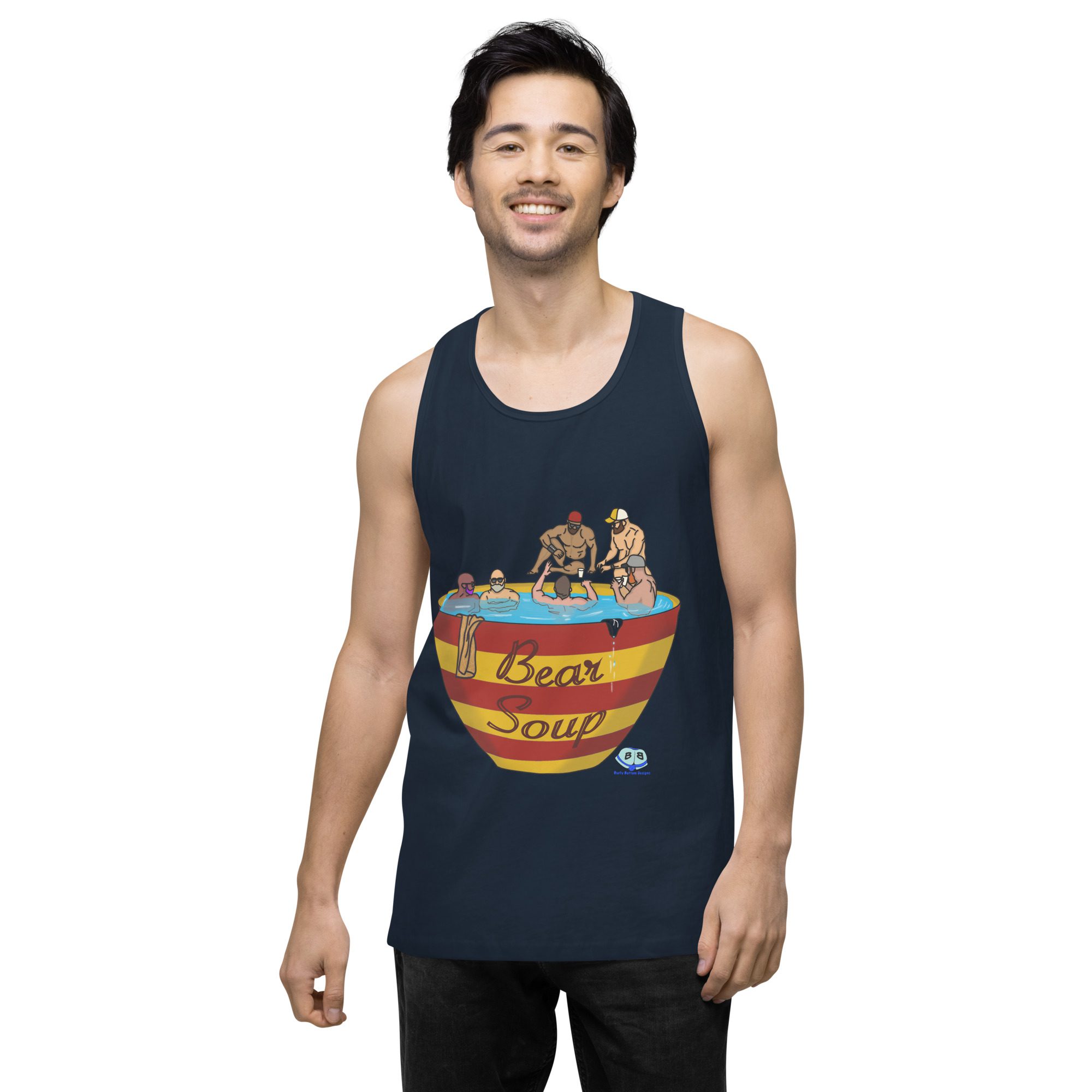 Men’s premium tank top - Bear Soup - Image 9