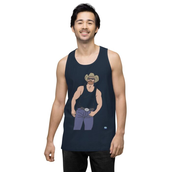 Men’s premium tank top - Cowboy Blues - Image 8