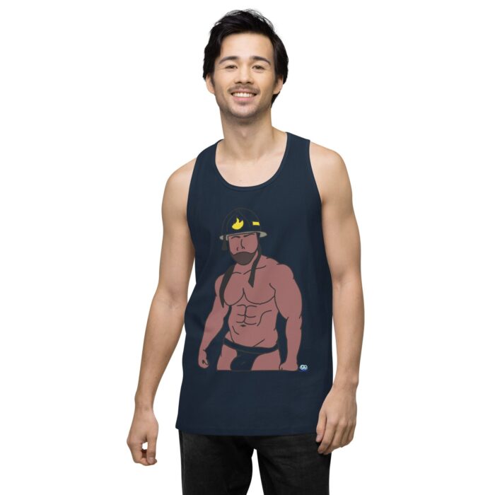Men’s premium tank top - Fireman - Image 18