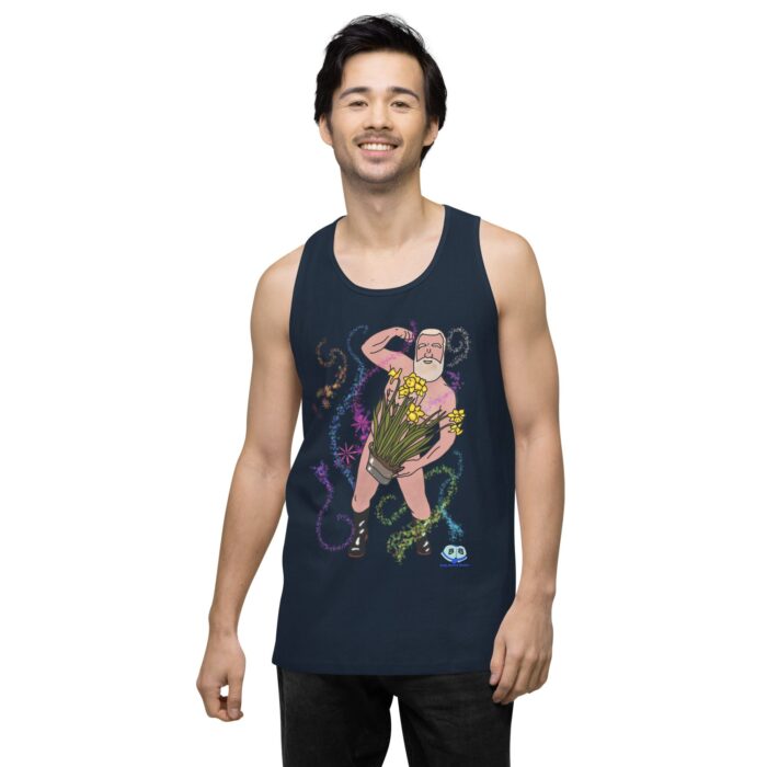 Men’s premium tank top - Flower Power - Image 18