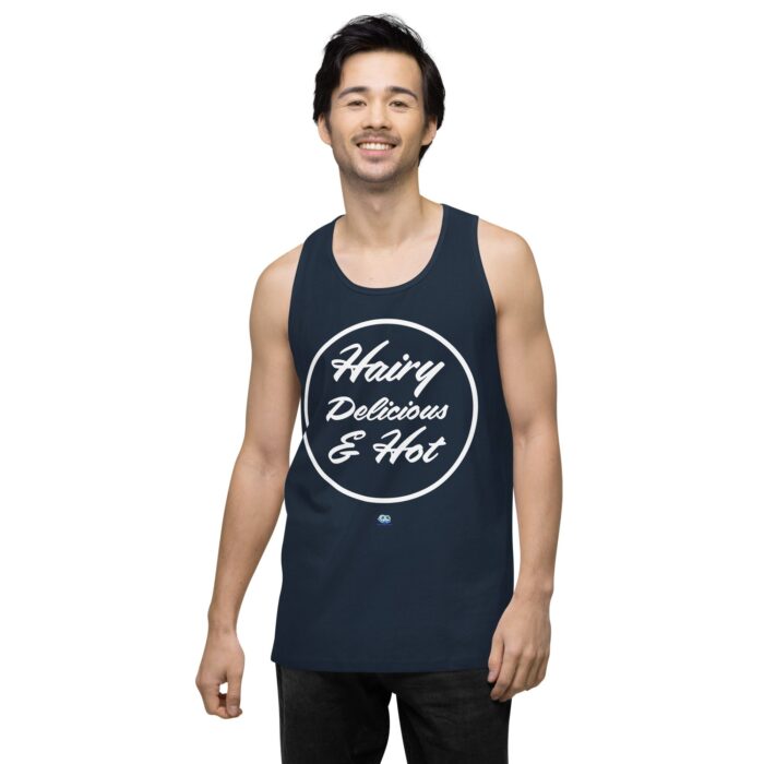Men’s premium tank top - Hot Hairy Delicious - Image 9