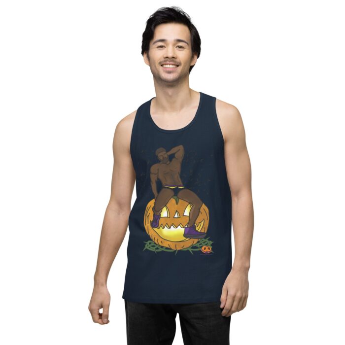 Men’s premium tank top - Jack O Lantern - Image 9