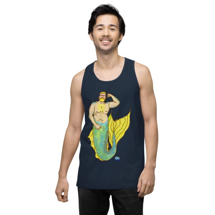 Men’s premium tank top - MerCub Yellow - Image 17