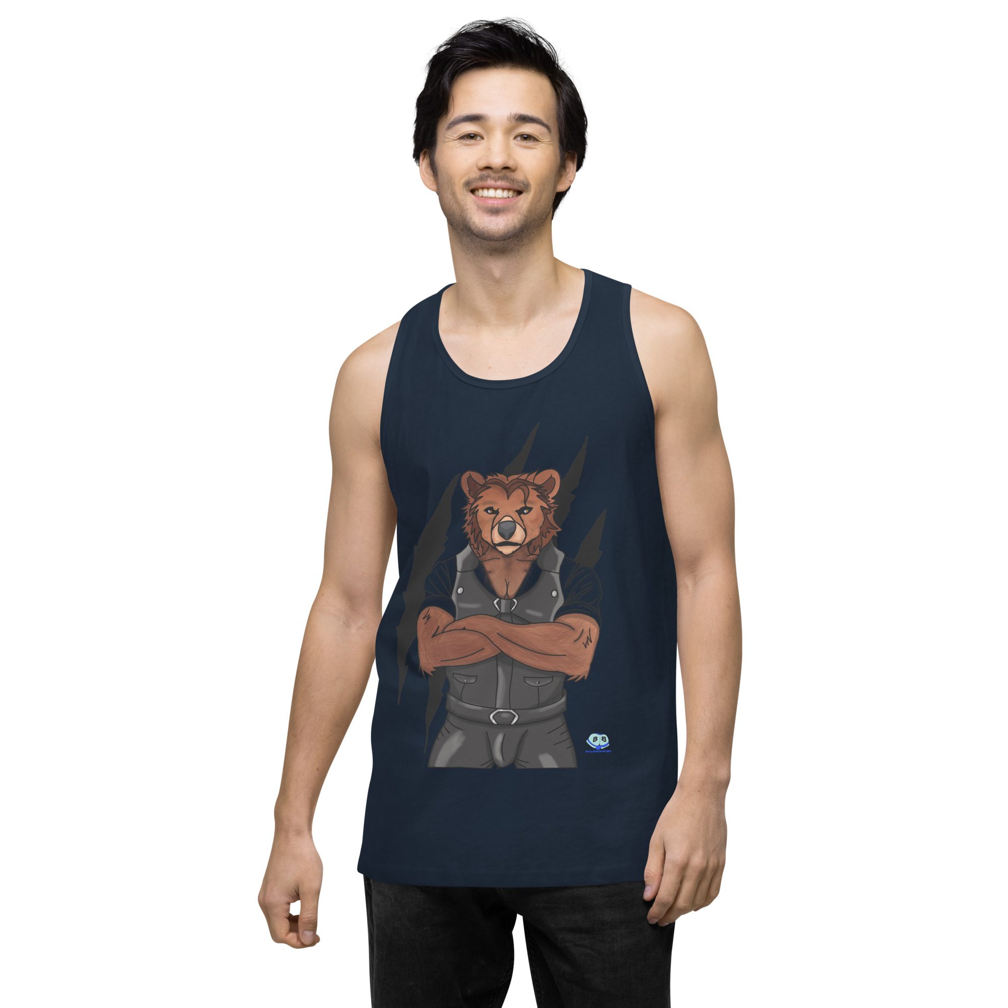 Men’s premium tank top - Mr. Bear - Image 9
