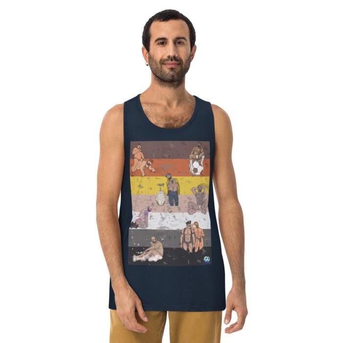 Men’s premium tank top - Bear Collage - Image 8