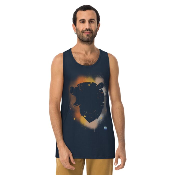 Men’s premium tank top - Bear Paint - Image 7