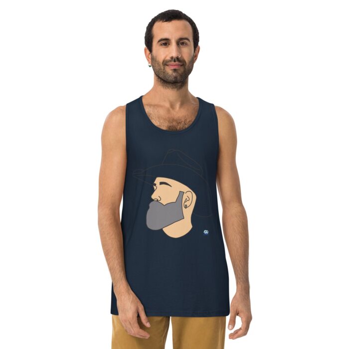 Men’s premium tank top - Bearded Cowboy - Image 8
