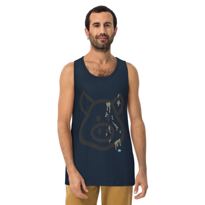 Men’s premium tank top - Cum Pig - Image 5