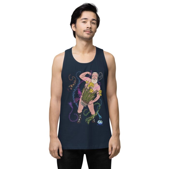 Men’s premium tank top - Flower Power - Image 17
