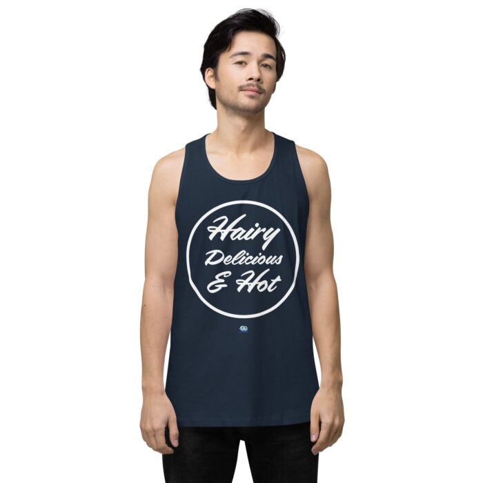 Men’s premium tank top - Hot Hairy Delicious - Image 8