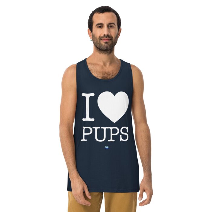 Men’s premium tank top - I Heart Pups - Image 8