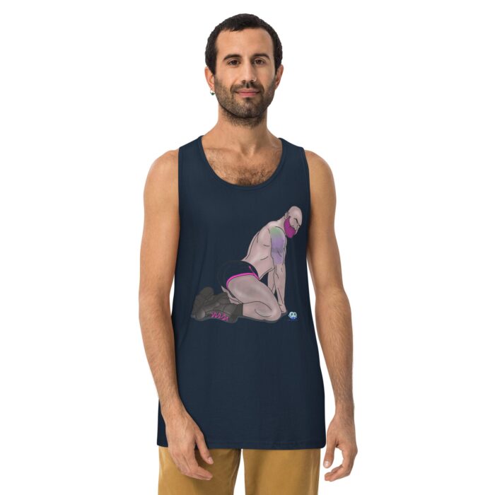 Men’s premium tank top - Pink and Pierced