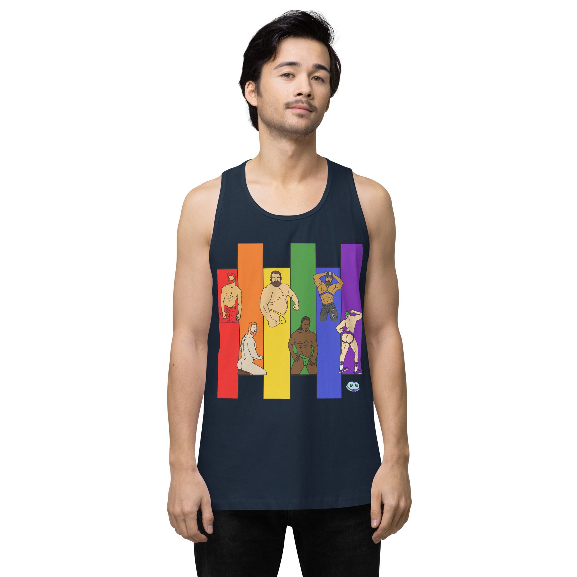 Men’s premium tank top - Pride Columns - Image 8