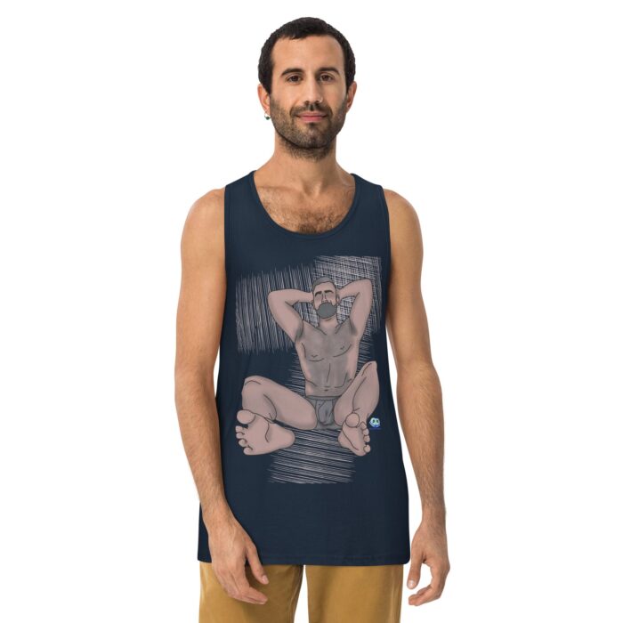 Men’s premium tank top - Salt and Pepper - Image 8