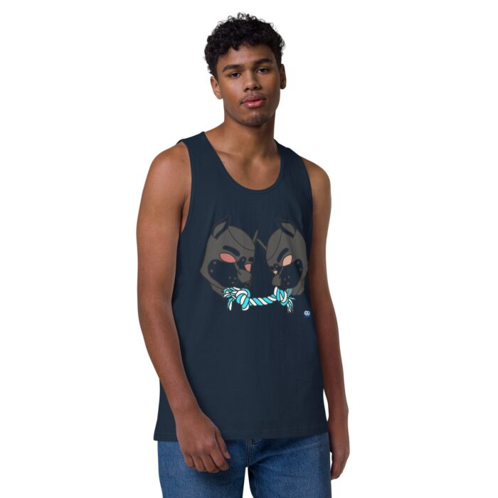 Men’s premium tank top - Tug of War - Image 14