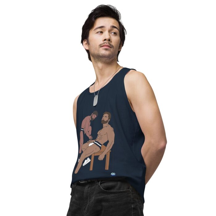 Men’s premium tank top - Steam Room Couple - Image 20