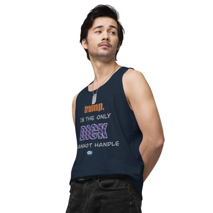 Men’s premium tank top - trump is a dick - Image 19