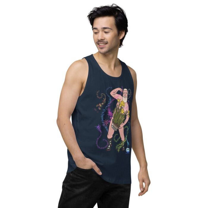 Men’s premium tank top - Flower Power - Image 19