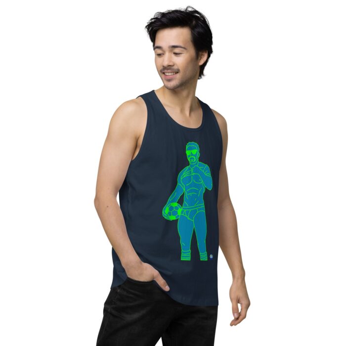 Men’s premium tank top - Pop Art Soccer Player - Image 19