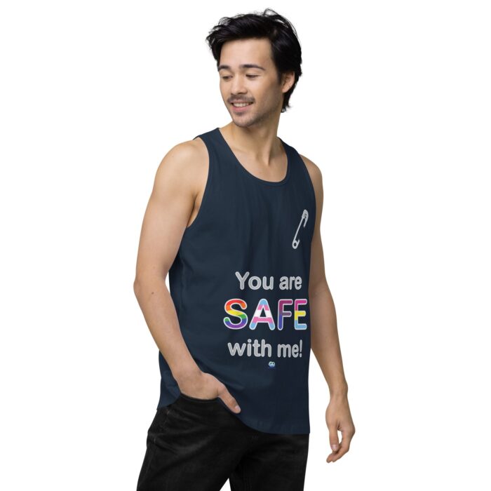 Men’s premium tank top - Safe with me - Image 19