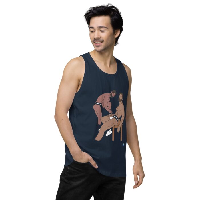 Men’s premium tank top - Steam Room Couple - Image 19