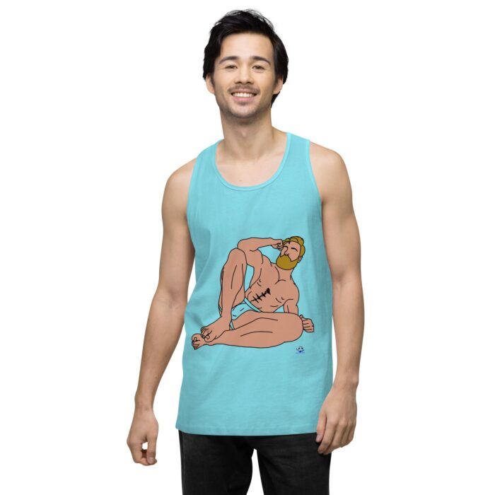 Men’s premium tank top - Blonde in Jock - Image 22