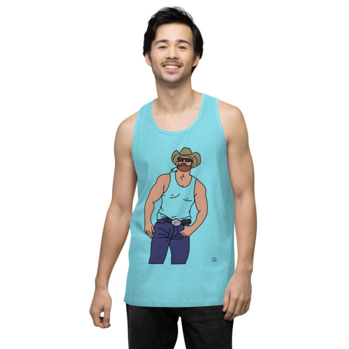 Men’s premium tank top - Cowboy Blues - Image 22