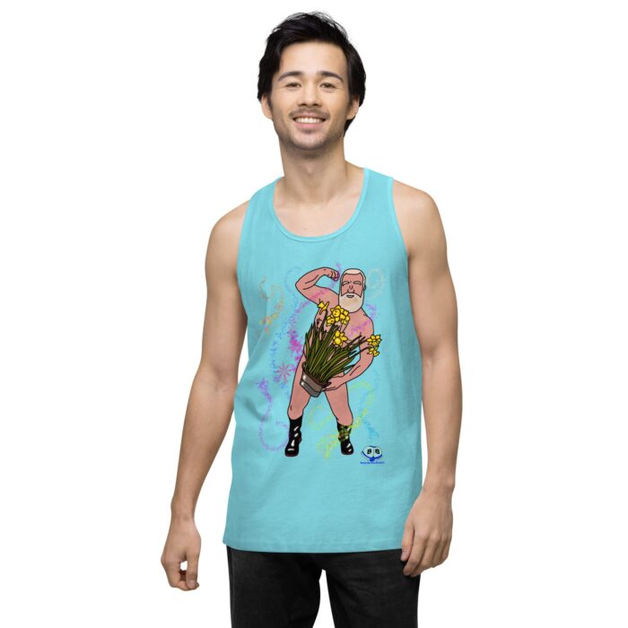 Men’s premium tank top - Flower Power - Image 52