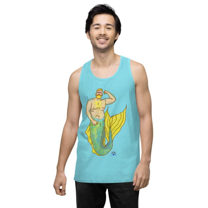 Men’s premium tank top - MerCub Yellow - Image 52