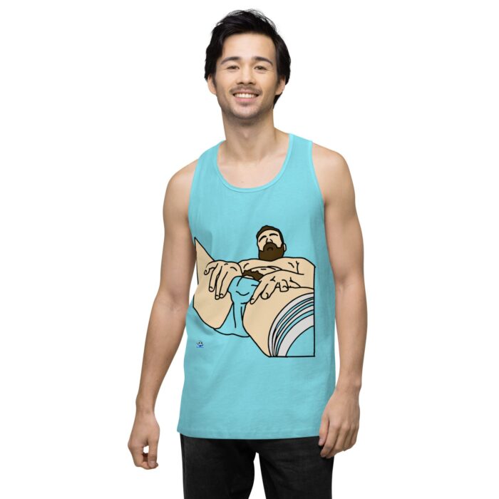 Men’s premium tank top - Peekaboo Bush - Image 52