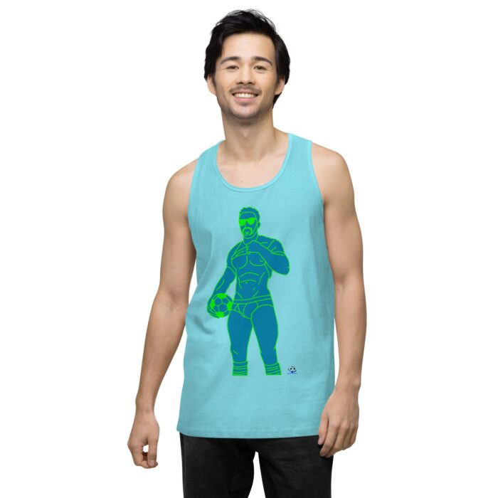 Men’s premium tank top - Pop Art Soccer Player - Image 52