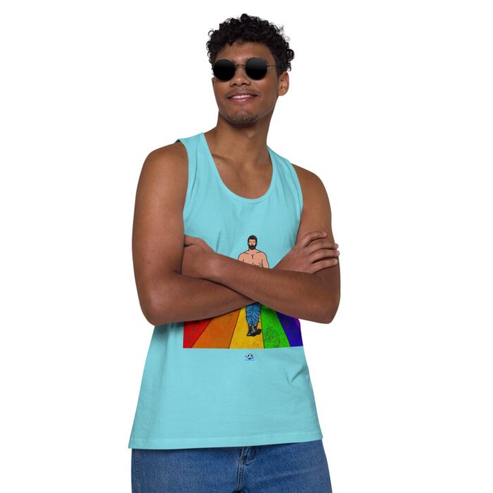 Men’s premium tank top - Rainbow Road - Image 42