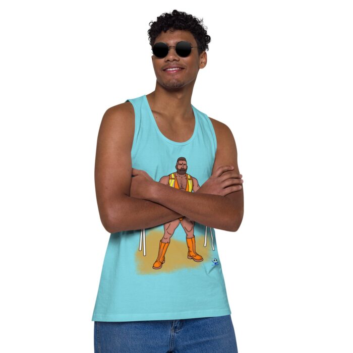 Men’s premium tank top - Road Block - Image 43