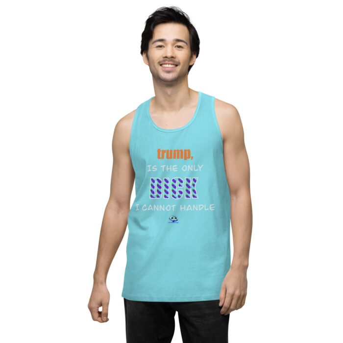 Men’s premium tank top - trump is a dick - Image 52