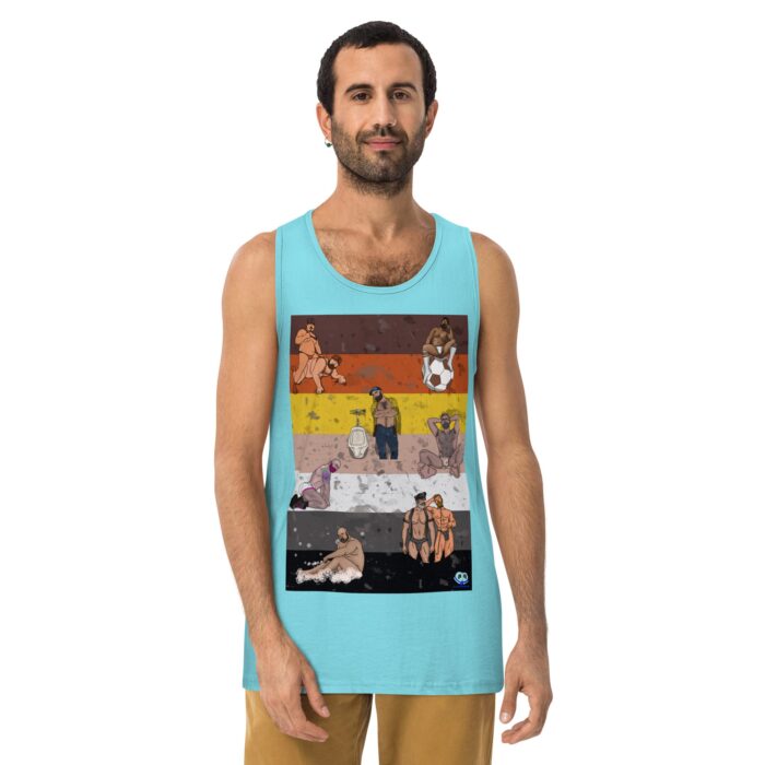 Men’s premium tank top - Bear Collage - Image 21