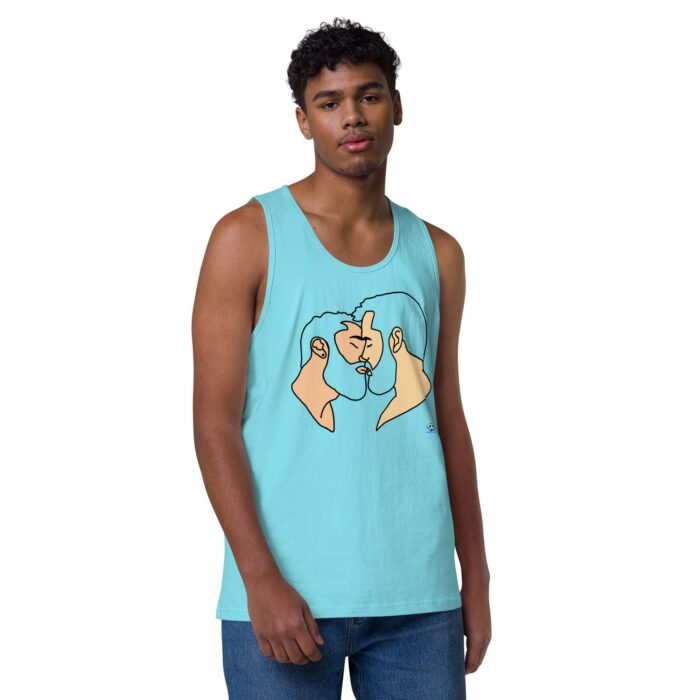 Men’s premium tank top - Bearded Kiss - Image 21