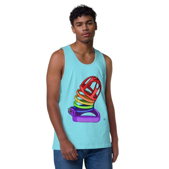 Men’s premium tank top - Chastity Cage - Image 21