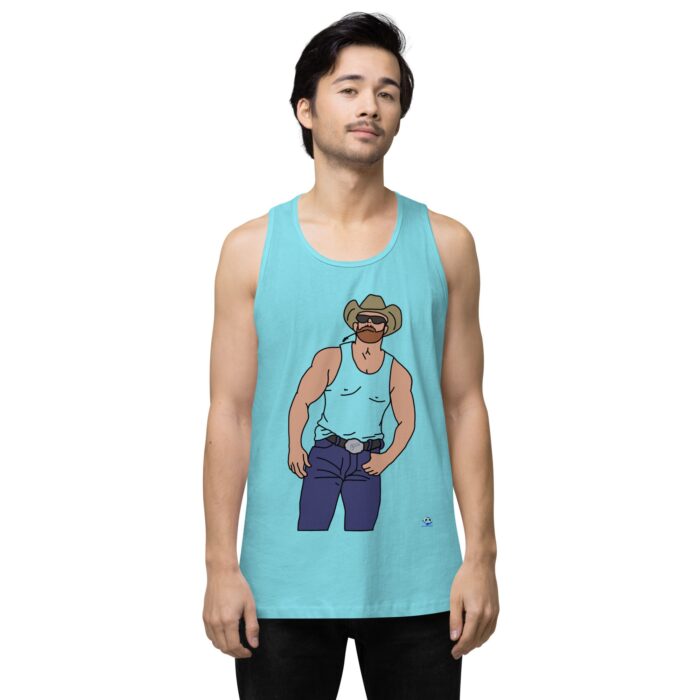 Men’s premium tank top - Cowboy Blues - Image 21
