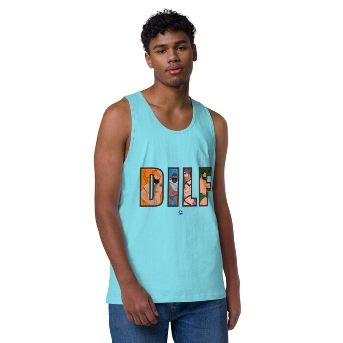 Men’s premium tank top - DILF Cutout - Image 21