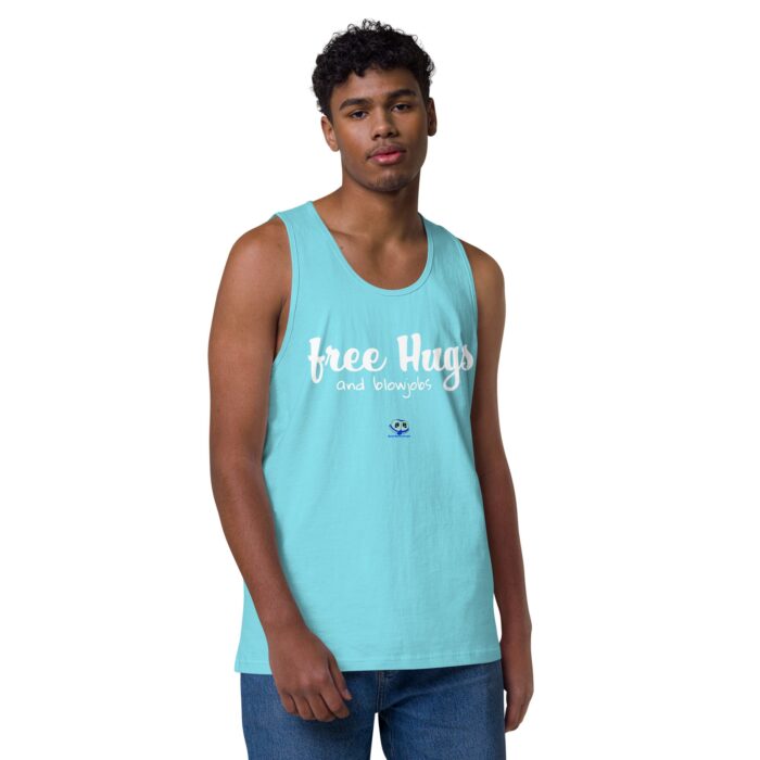 Men’s premium tank top - Free Hugs and Blowjobs - Image 41