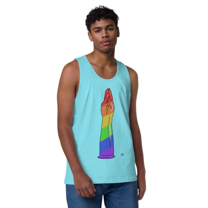 Men’s premium tank top - Handy Stripes - Image 42