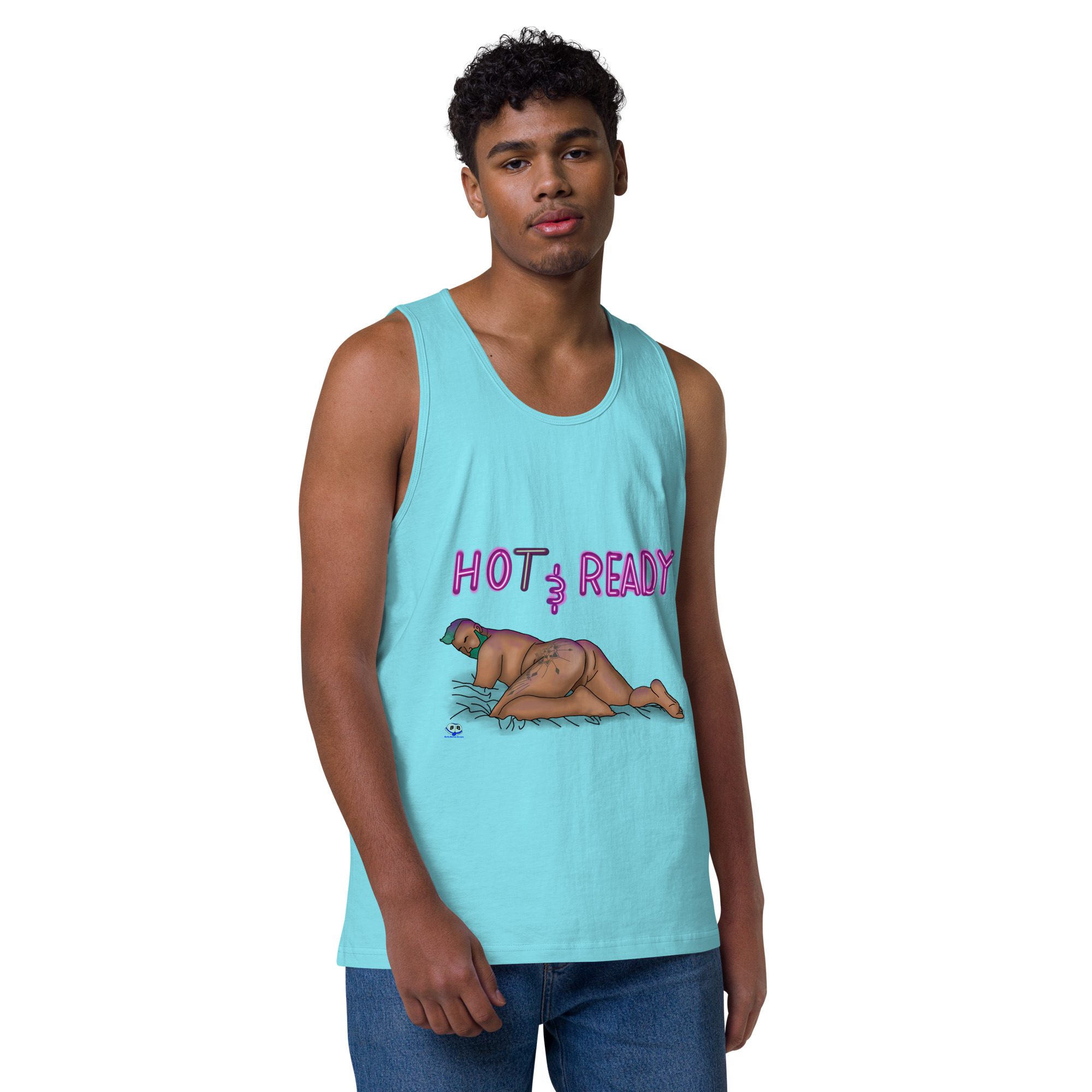 Men’s premium tank top - Hot and Ready - Image 21