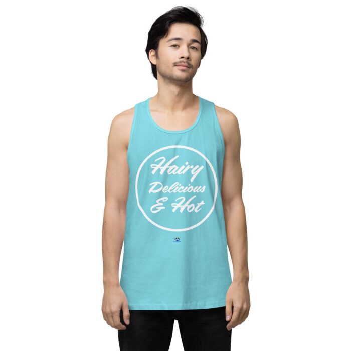 Men’s premium tank top - Hot Hairy Delicious - Image 21