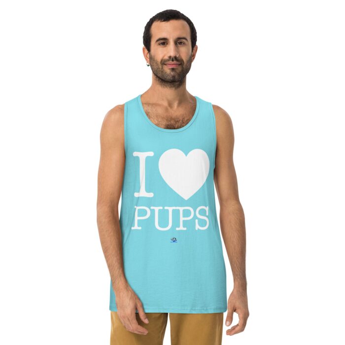 Men’s premium tank top - I Heart Pups - Image 21
