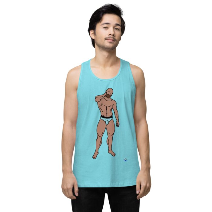 Men’s premium tank top - Leopard Bikini - Image 51
