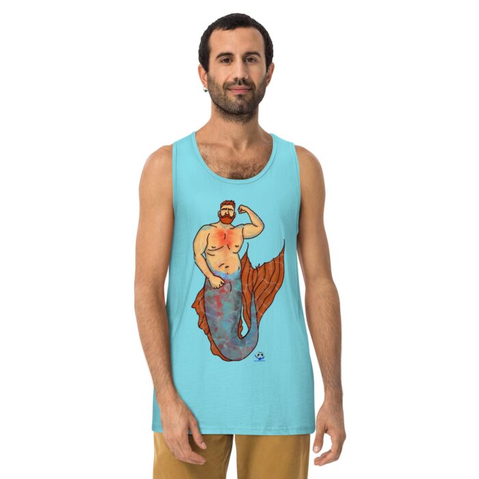 Men’s premium tank top - MerCub Orange - Image 11